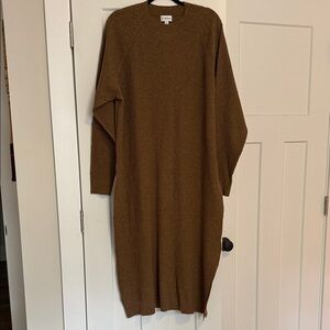 Brown Sweater Maxi Dress